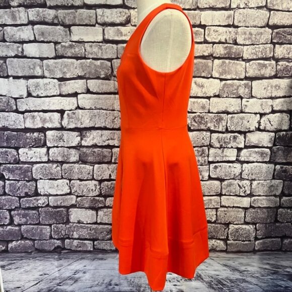 Vince Camuto Orange Sleeveless Full Zip Dress Size 8 - Picture 5 of 12
